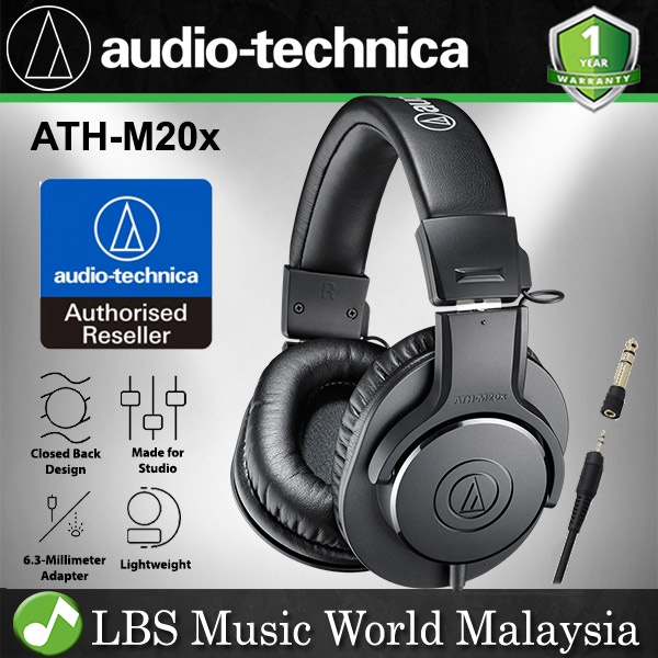 Audio Technica ATHM20x Closed Back Dynamic Professional Studio Over