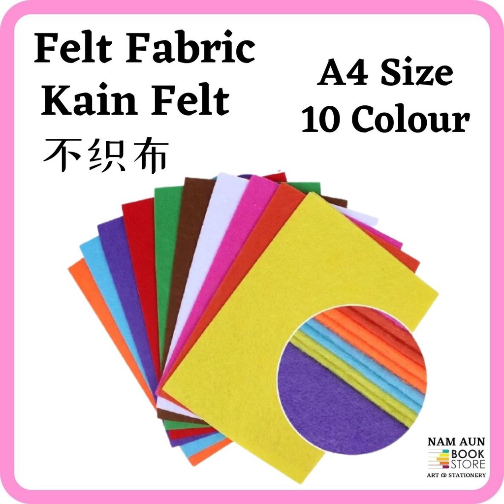 [Diy Craft]A3/A4 Felt Fabric | Kain Felt | 不织布 | Size A3(30cm X 40cm ...