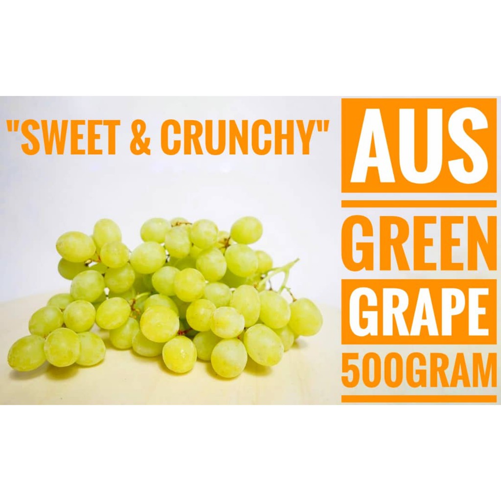 [🍇FRESH GRAPE🍇] 💚AUSTRALIA GREEN GRAPE 500GRAM💚 [by ANGGUR BOI👨🏽‍🌾 ...