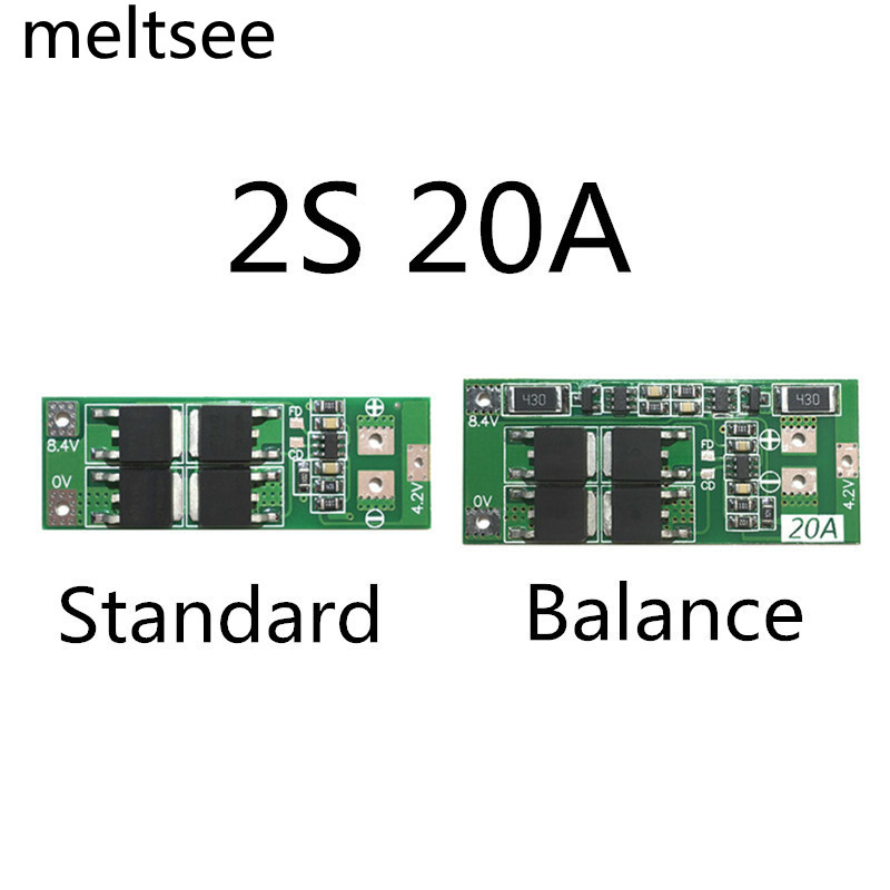 2S 20A 7.4V 8.4V 18650 Lithium battery protection board/BMS board ...