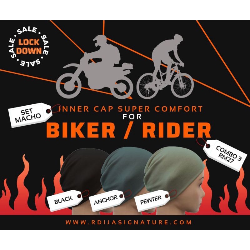 INNER CAP SUPER COMFORT (BIKER/RIDER) | Shopee Malaysia