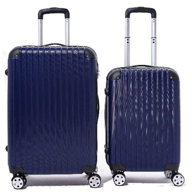 plain travel luggage bag 20inch 24inch ABS material suitcase beg bagasi ...