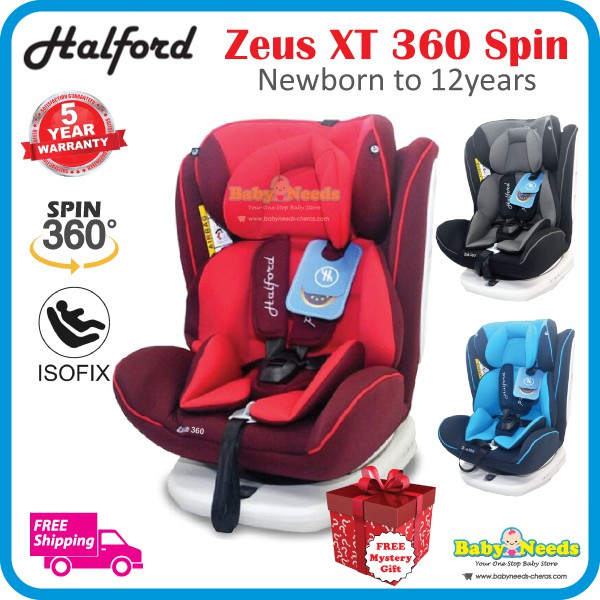 Halford Zeus XT 360 Spin Isofix Car Seat ( 0m12 Years) Shopee Malaysia