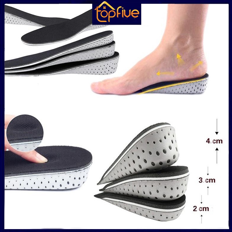 1 pair Insole Heel Lift Insert Shoe Pad Height Increase Cushion ...