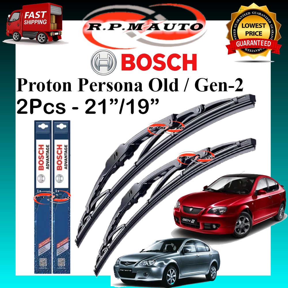 1Pair Proton Persona Gen2 Original Bosch Advantage Windshield Wiper