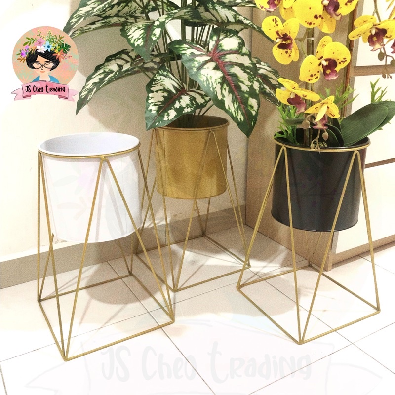 🔥READY STORE🔥Pasu Pokok Bunga Besi Hiasan Artificial Plant Pot Hot🔥