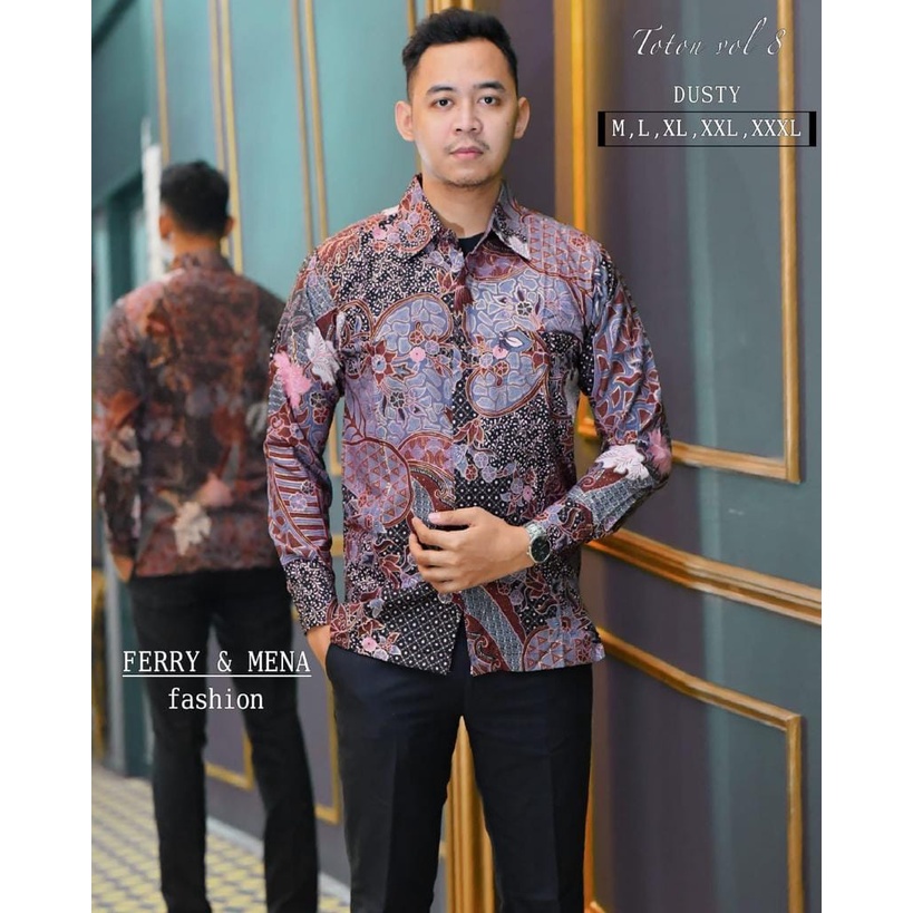 PRIA KEMEJA (KOJ) Modern Batik Shirt High Quality Silky Silk Material ...