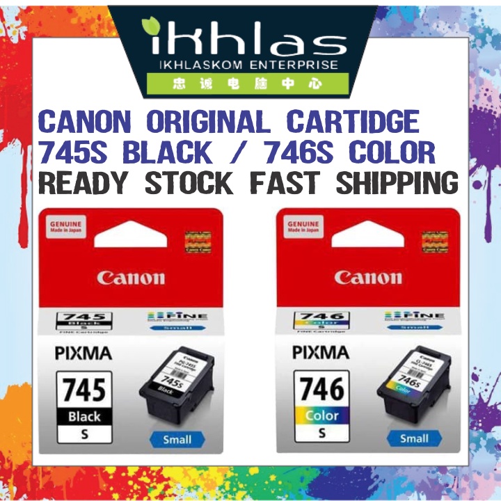 Canon PG-745 S Fine Cartridge Black (5.6 ml)/Canon CL-746 S Fine ...