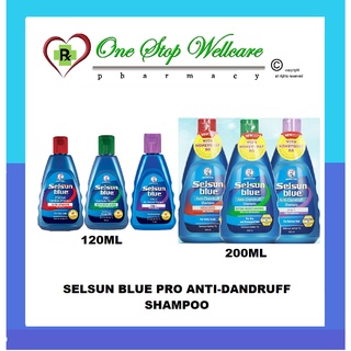 SELSUN BLUE PRO ANTI-DANDRUFF SHAMPOO 120ML / 200ML ( RED / GREEN ...