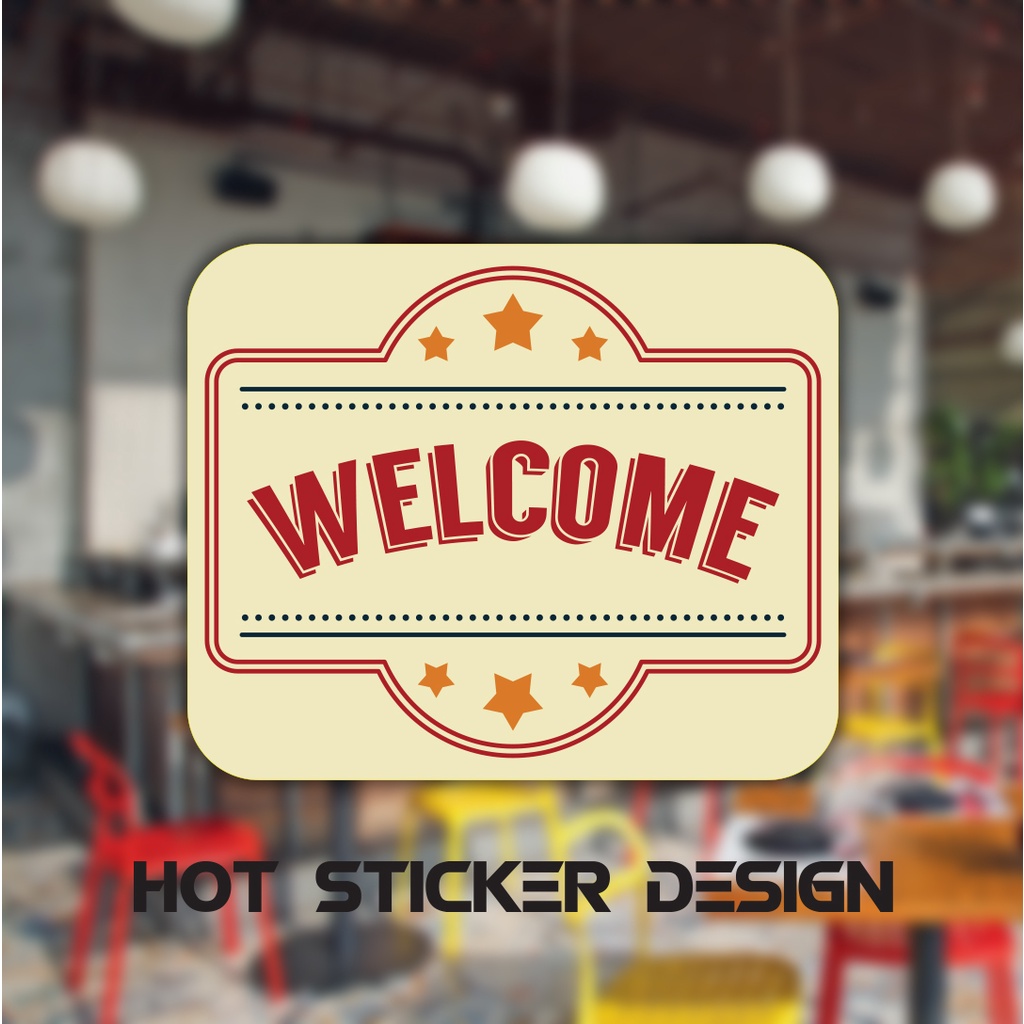 Welcome_Sign Sticker_Door_Window_ready stock | Shopee Malaysia
