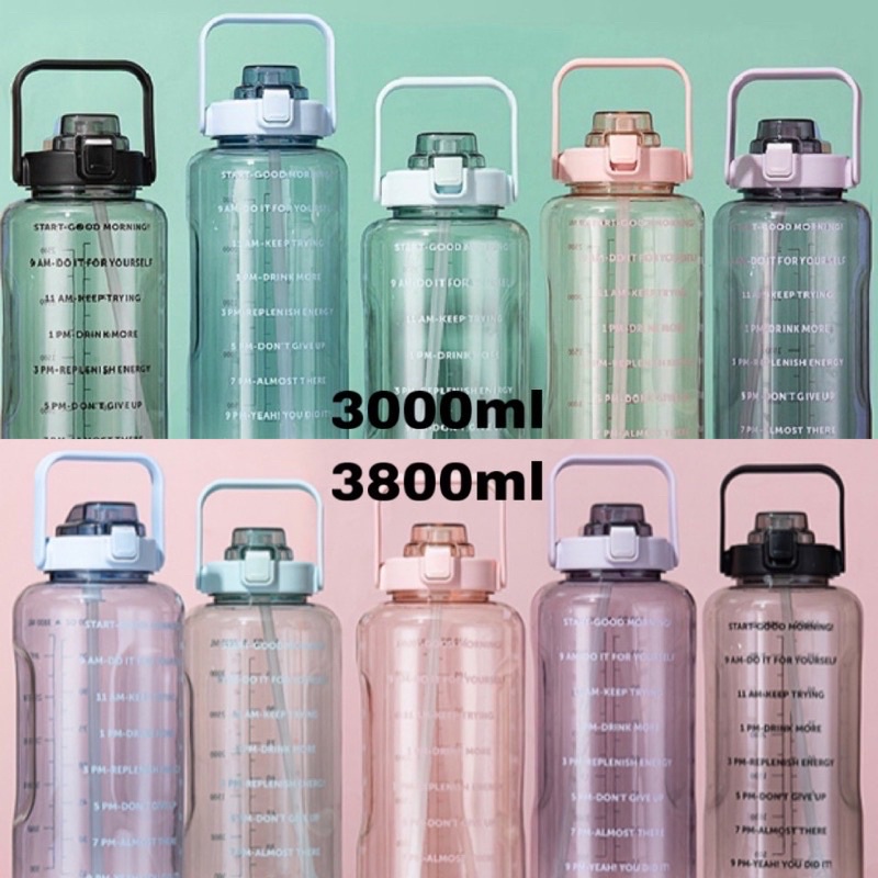 🇲🇾 2L/3L/3.8L Time Remind Bottle 3000ml/3800ml Bottle Big Bottle Large ...