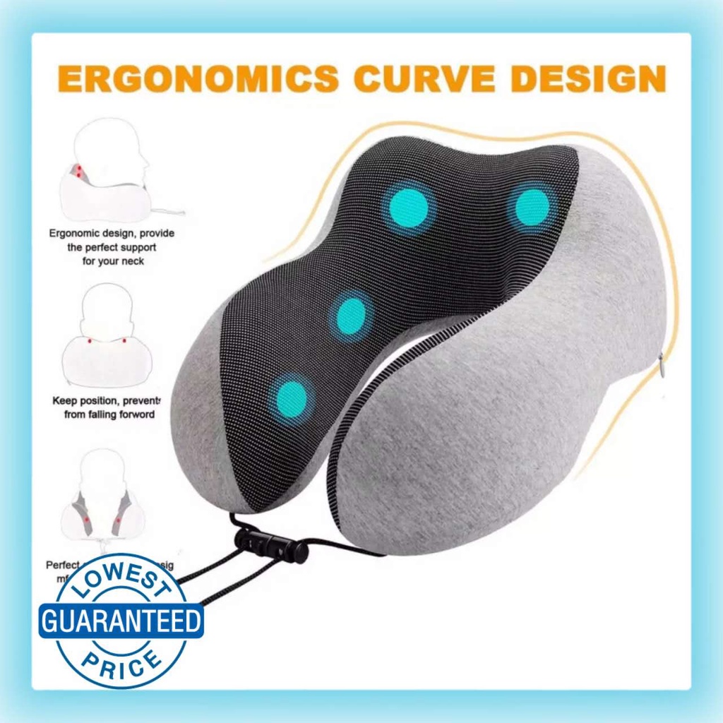 U Shaped Memory Foam Neck Pillows Travel Office Ergonomics Pillows