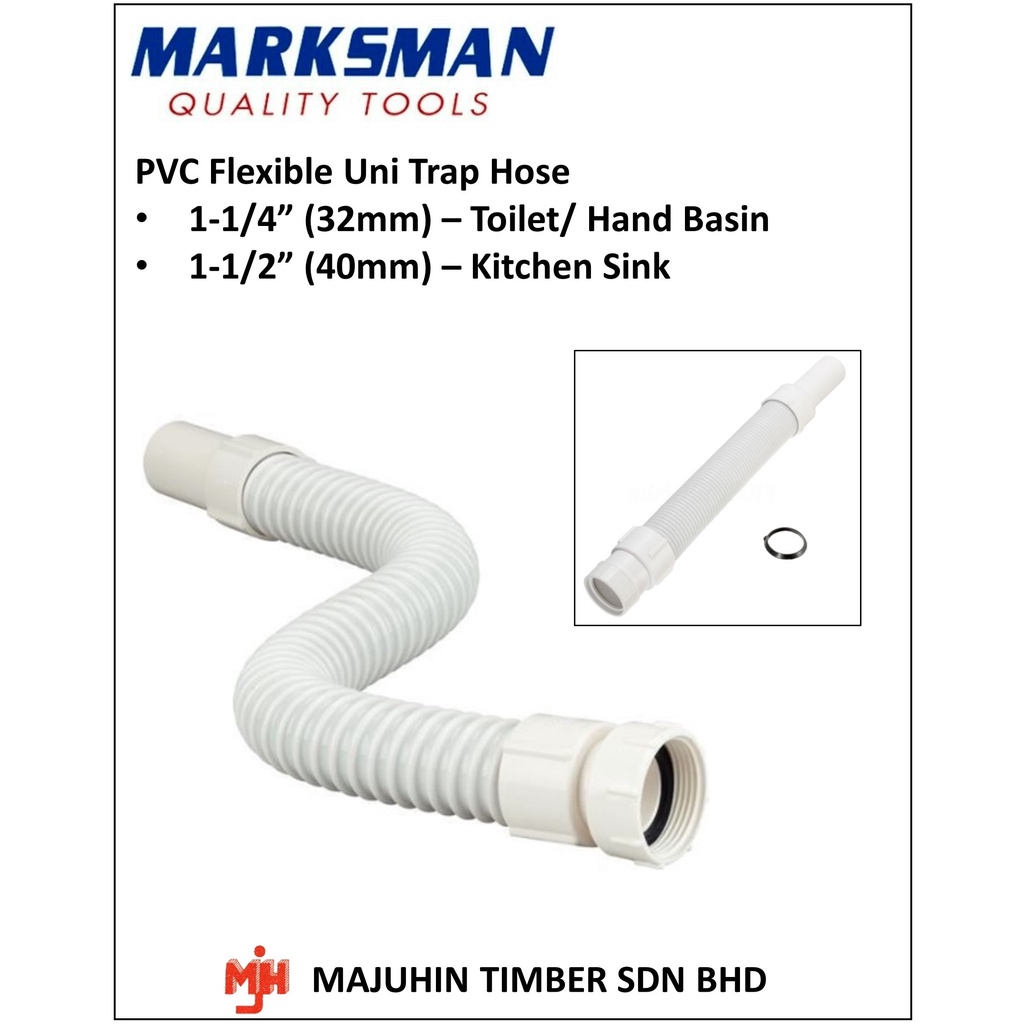 PVC Flexible Uni Trap Hose for Basin & Sink 1-1/4