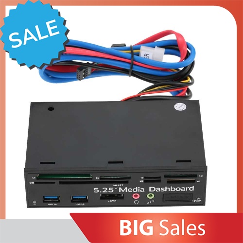 MultiFunction USB 3.0 Hub eSATA Port Internal Card Reader PC Dashboard