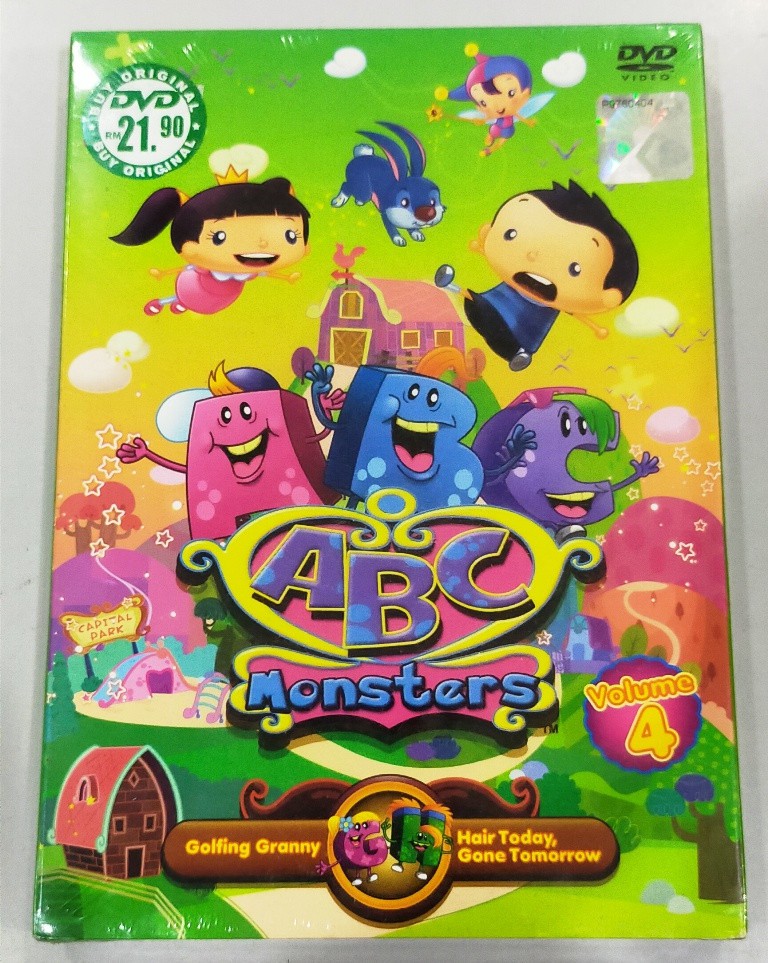 ABC Monsters Volume 4 DVD Preschool Edutainment Animated TV Series Age ...