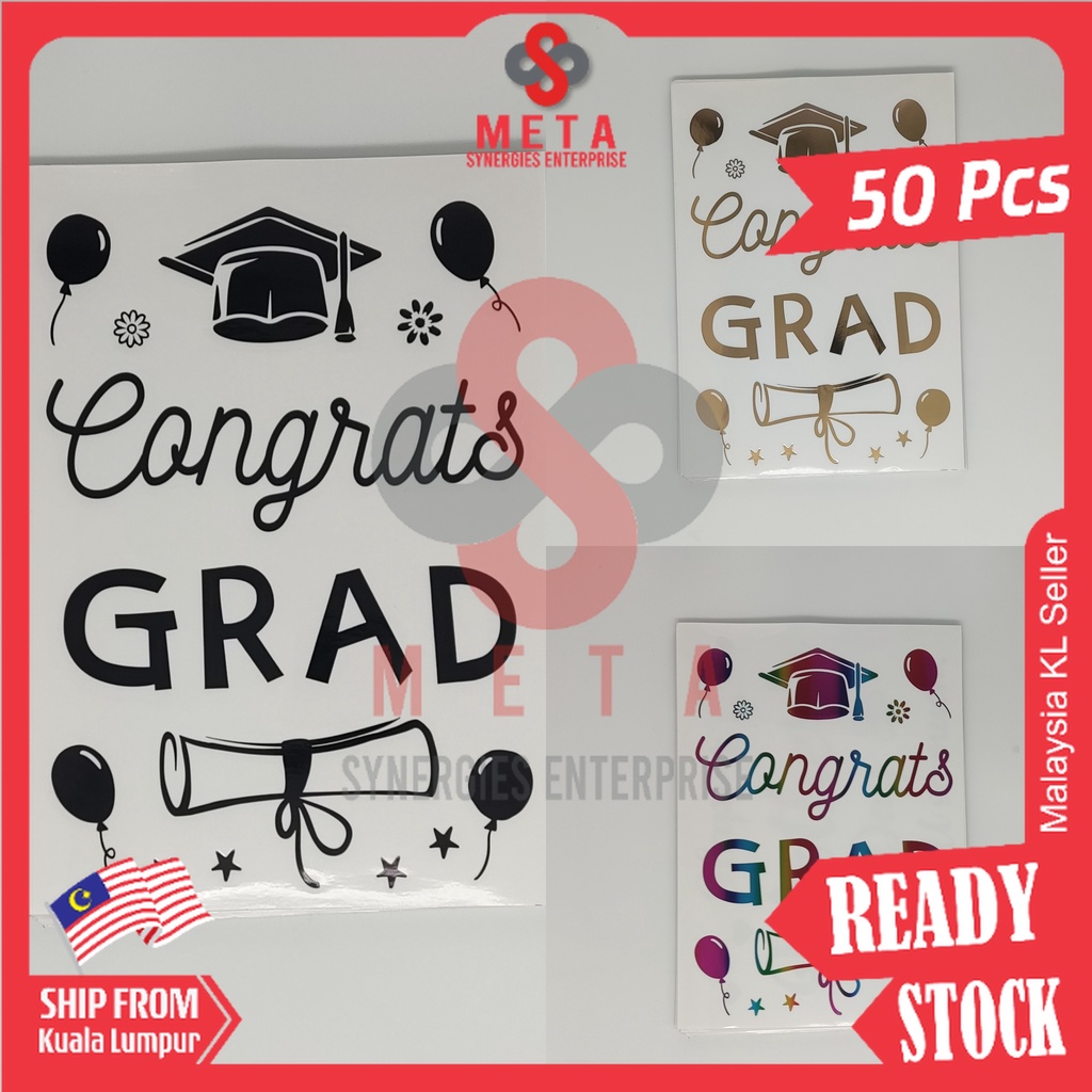 [Wholesale] 1 Pack 50 Pieces Big Size DIY Graduation Transparent Bobo ...