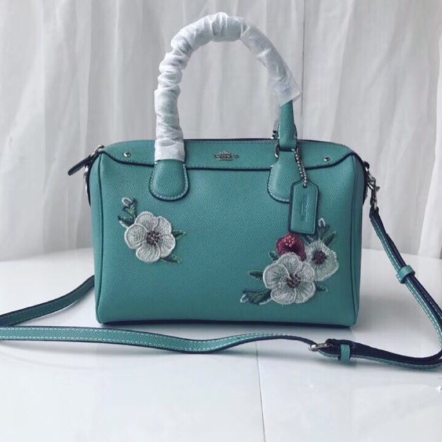 Authentic Coach MINI BENNETT SATCHEL WITH FLORAL EMBROIDERY