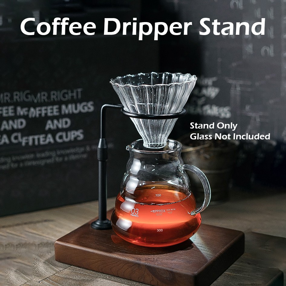 Pour Over Coffee Dripper Stand. Coffee Dripper Stand With wooden Base
