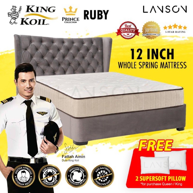 King Koil New Spring Mattress 12 inch 5 star Hotel Series Quality king / queen / super single / single New Arrival