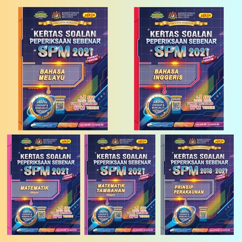 [ABO] Kertas Soalan Peperiksaan Sebenar SPM 2021 (Yakin) | Shopee Malaysia