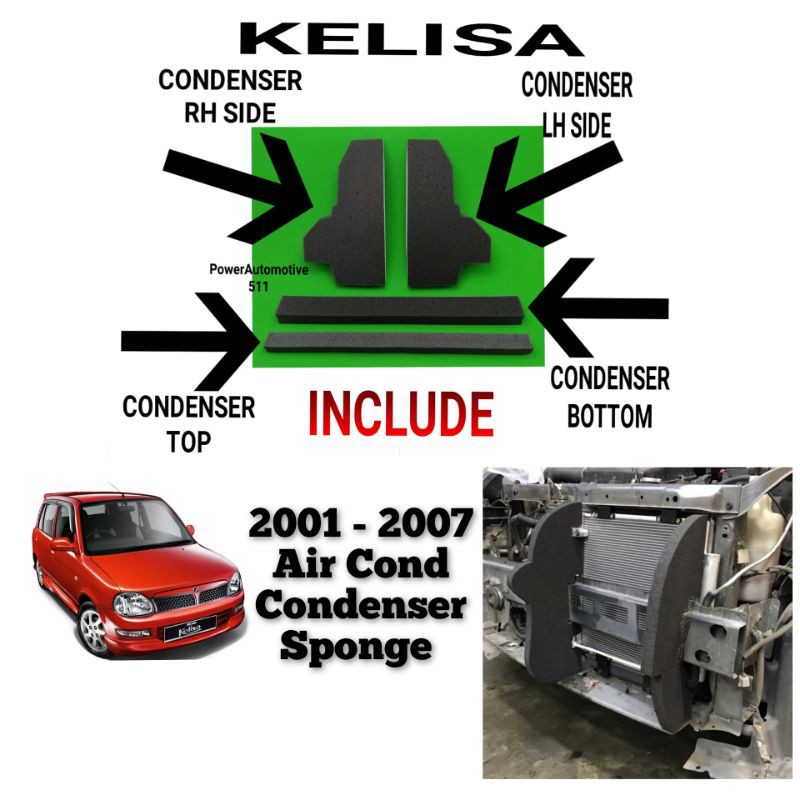 Perodua Kelisa 2001 2007 Air Cond Condenser Sponge Prevents the