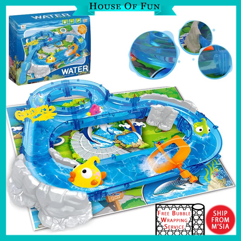 Fishing Toys Colorful Floating Fishing Game with Water Track and ...
