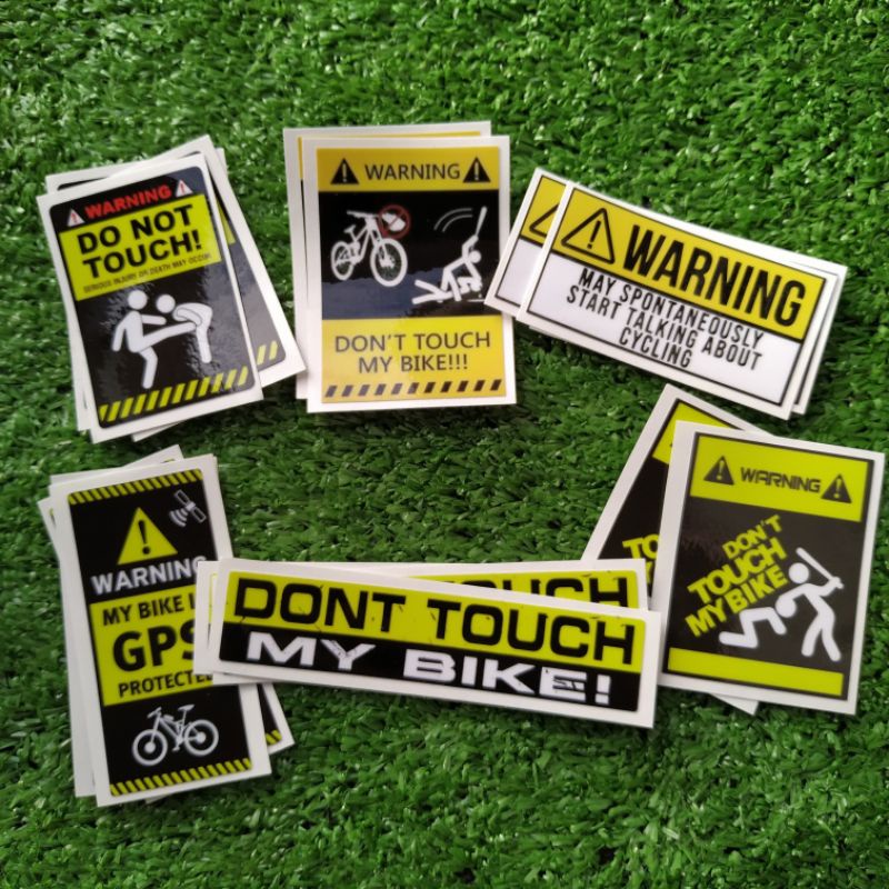 Dont touch my bike sticker / no brakes / Bicycle sticker Warning
