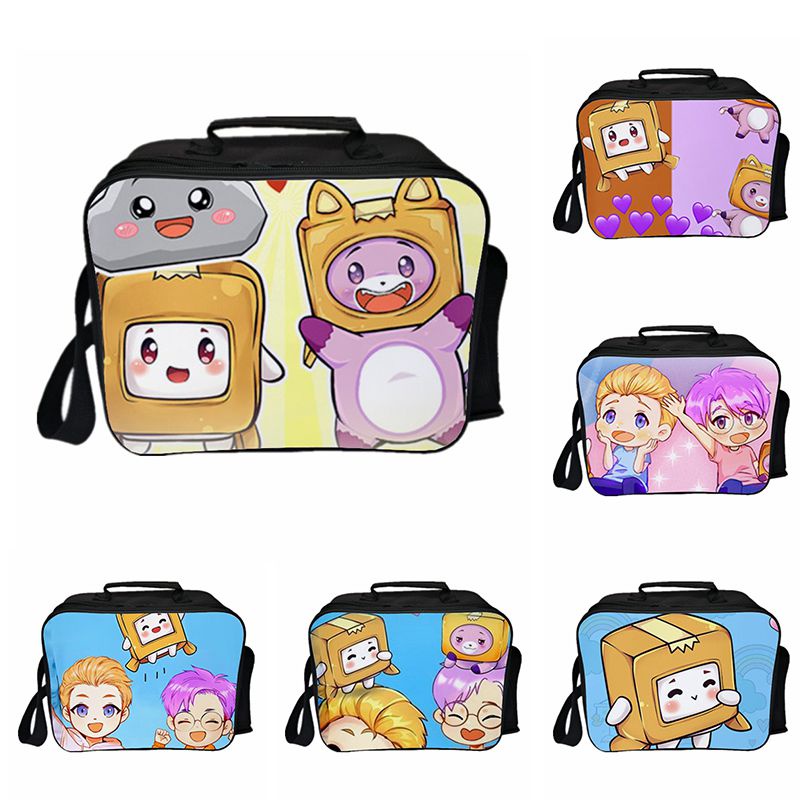 Box Lankybox Lunch Bag Children Cartoon Insulated Keep Cold Outdoor ...