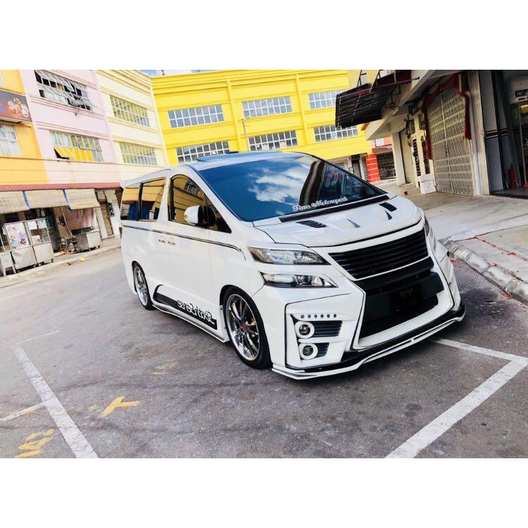 TOYOTA VELLFIRE ANH20 SIX SENCE FRONT BUMPER WITH DIFFUSER | Shopee ...