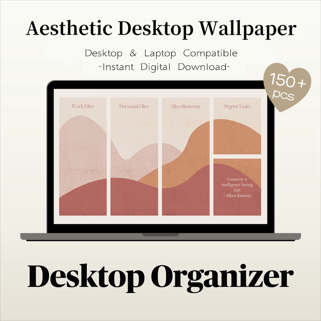 [W01] Desktop Organiser PC wallpaper Windows Mac Computer PNG | JPEG ...