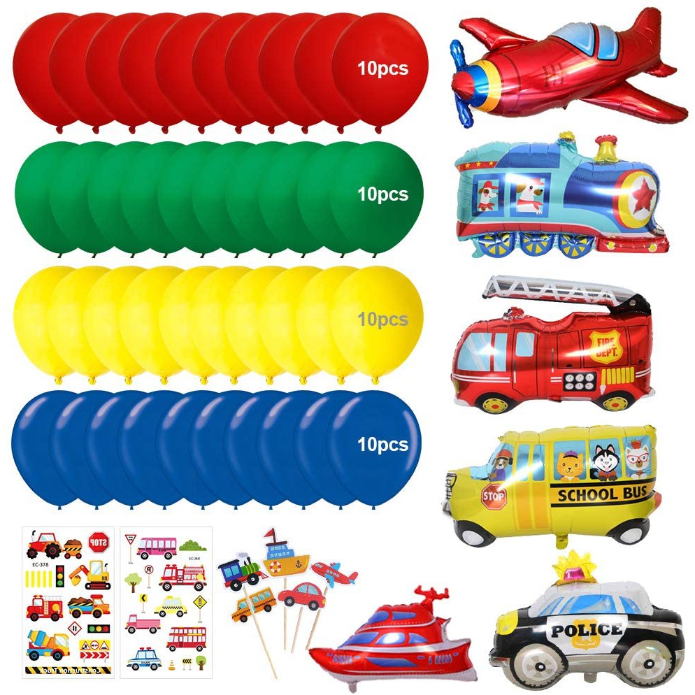 New 卐MMTX Balloons Kids Birthday Decorations Transportation Theme Plane ...