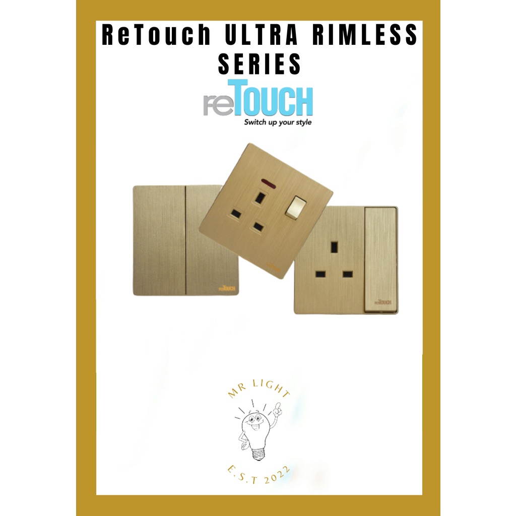 Retouch Ultra Rimless Socket and Wall Switch Ultra Slim Switch Design ...