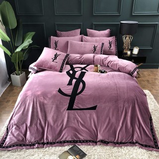 Velvet LV Chanel YSL Hermes Versace Bedding Sets