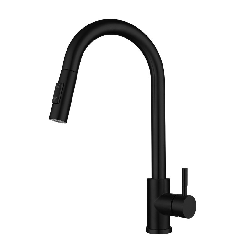 Stainless Steel Black Gold Pull Out Kitchen Faucet Kitchen Tap Mixer