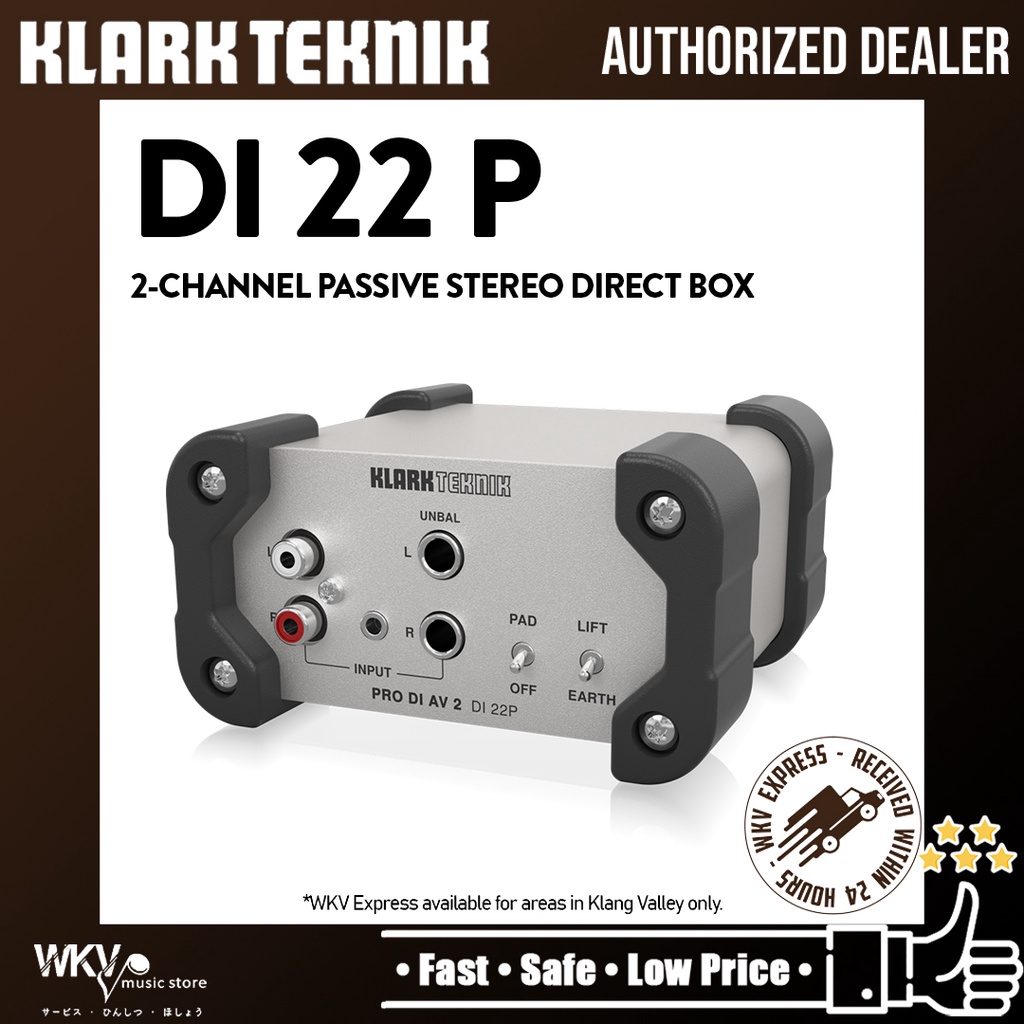 Klark Teknik DI 22P Passive Stereo DI Box with Midas Transformers and ...