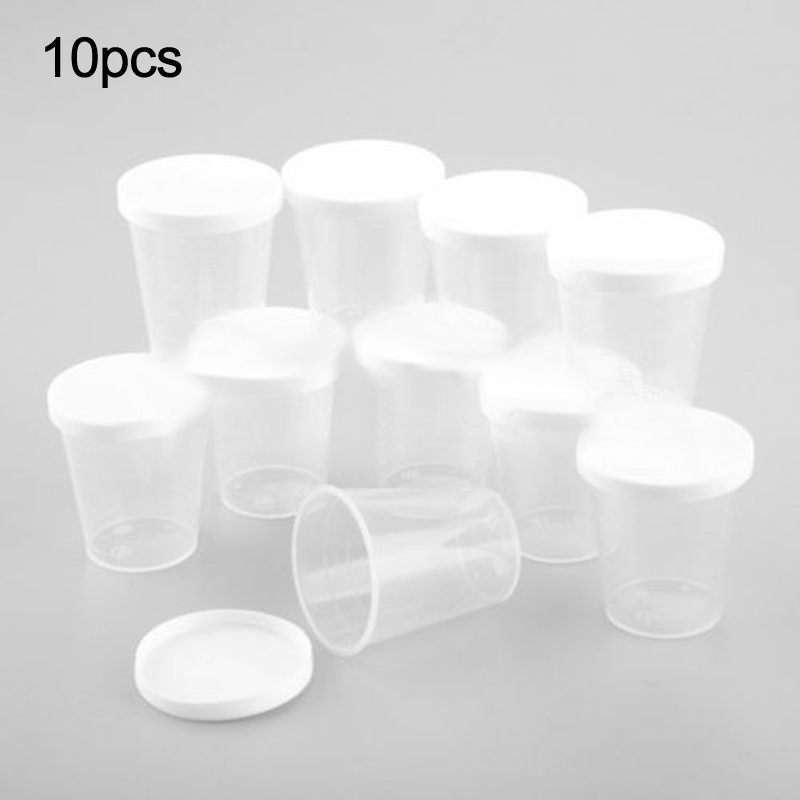 10Pcs 30m Measuring Cup 30ml Dosage Epoxy Resin Medicine Cup With Lid