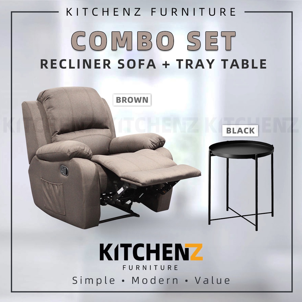KitchenZ Recliner Sofa Recliner Chair 1 Seater Sofa Bed Kerusi Recliner