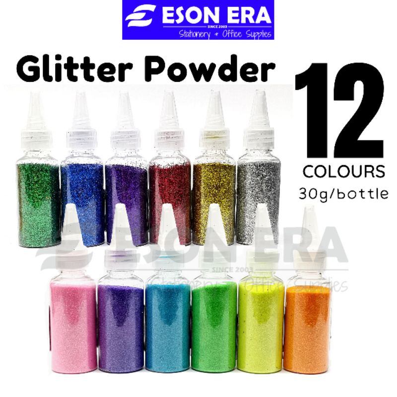 Glitter Powder 30g 12 Colours per box | Shopee Malaysia