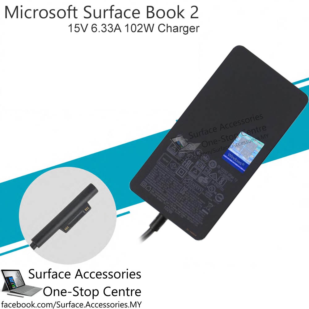  MALAYSIA Charger Microsoft Surface Book 2 102W 15V 6 33A MODEL 1798 