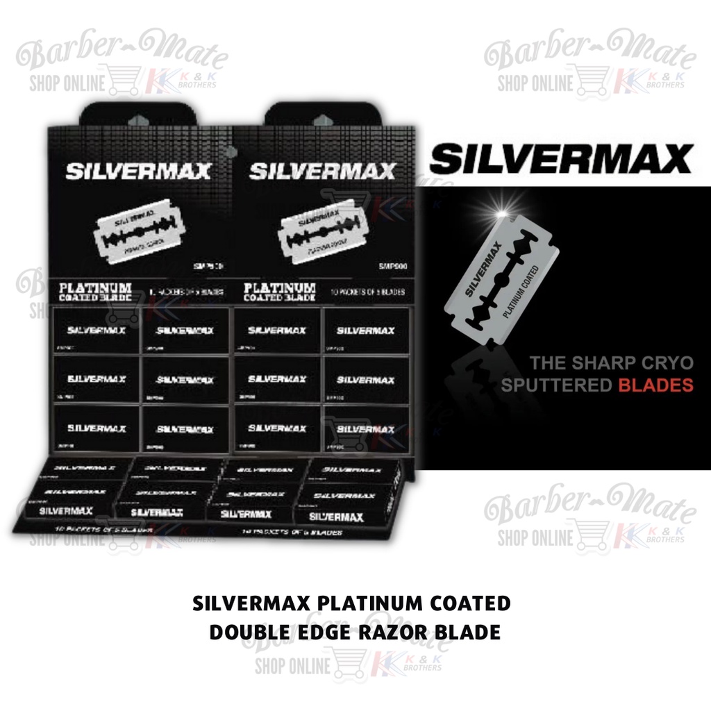 SILVERMAX PLATINUM COATED DOUBLE-EDGE RAZOR BLADE | Shopee Malaysia