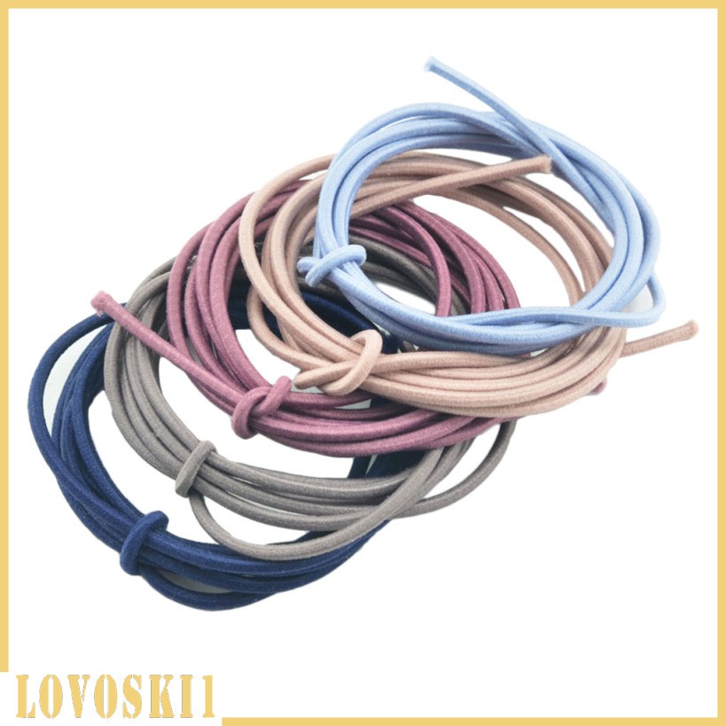 LovoskibcMY] 5 Meters Mixed Solid Round Rubber Cord Elastic String