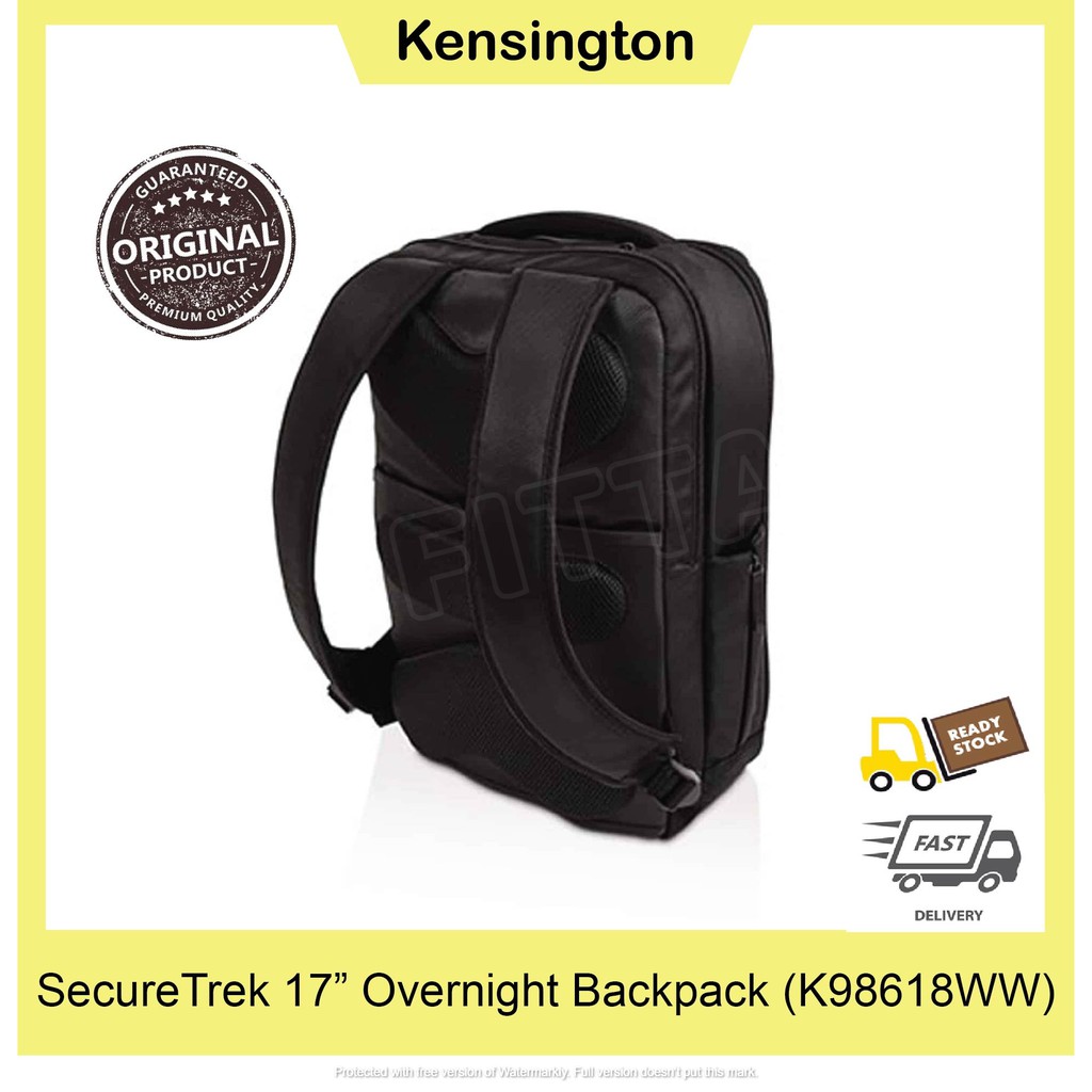 Kensington SecureTrek 17 Overnight Backpack K98618WW 17 Laptop Backpacks and 10 Tablet