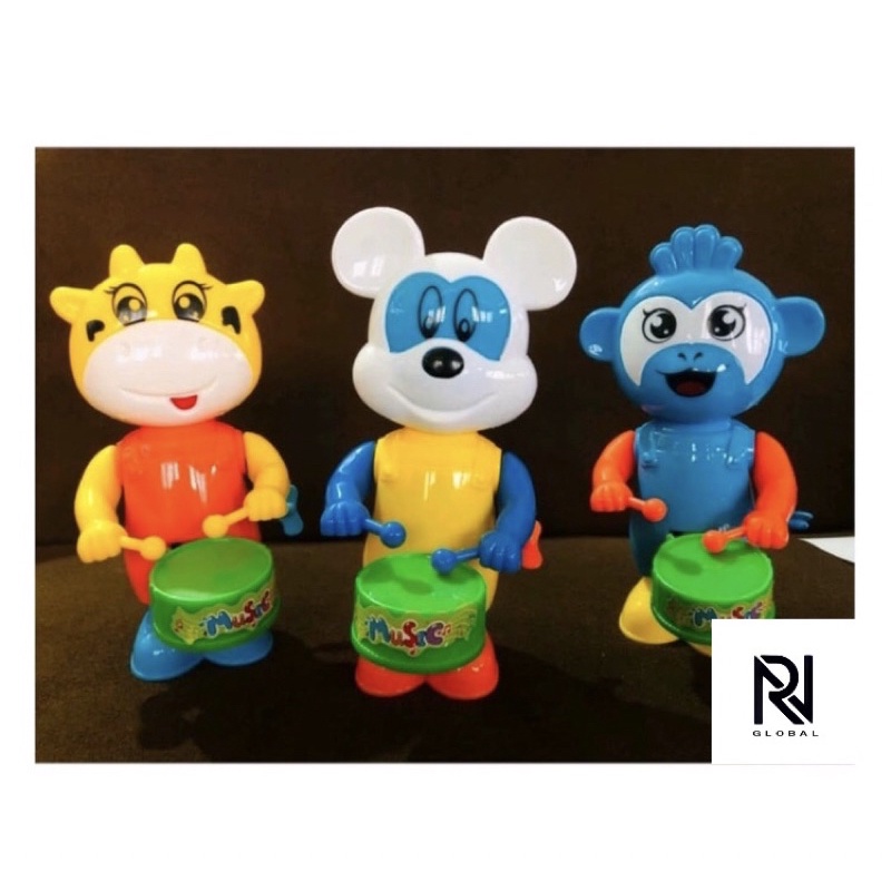 CARTOONS DRUMMING TOYS WITH SIMPLE DANCING MOVEMENTS | Shopee Malaysia