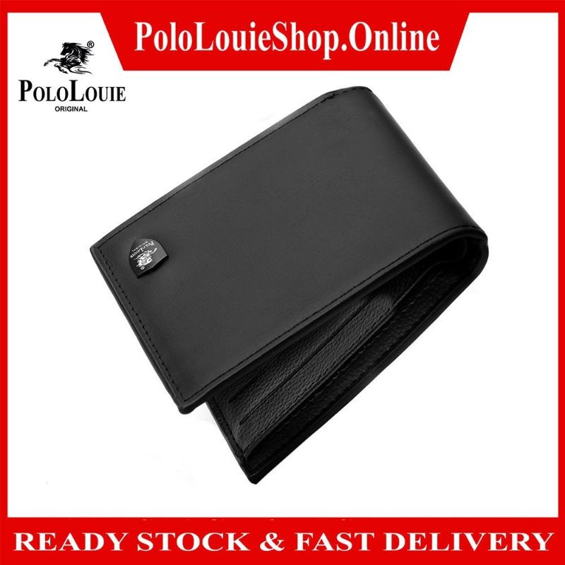 Original Polo Louie Top Synthetic Leather Premium Logo Trifold Short Wallet For Men Card Coin Purse Dompet Lelaki Shopee Malaysia