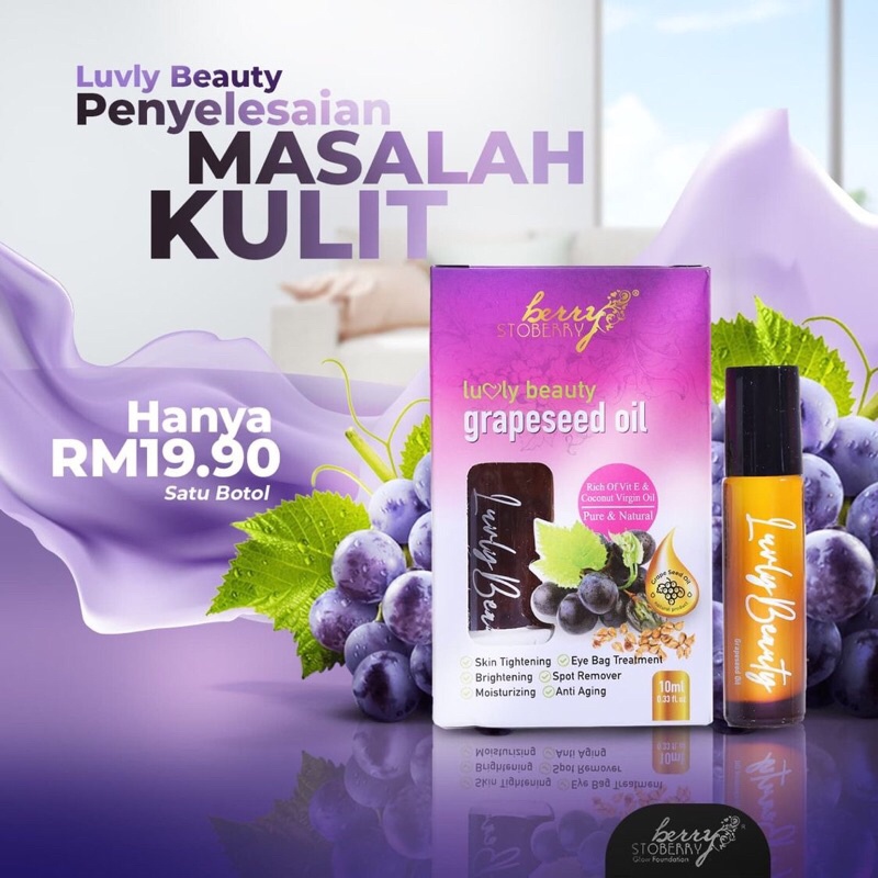 GRAPE SEED OIL LUVLY BEAUTY Shopee Malaysia