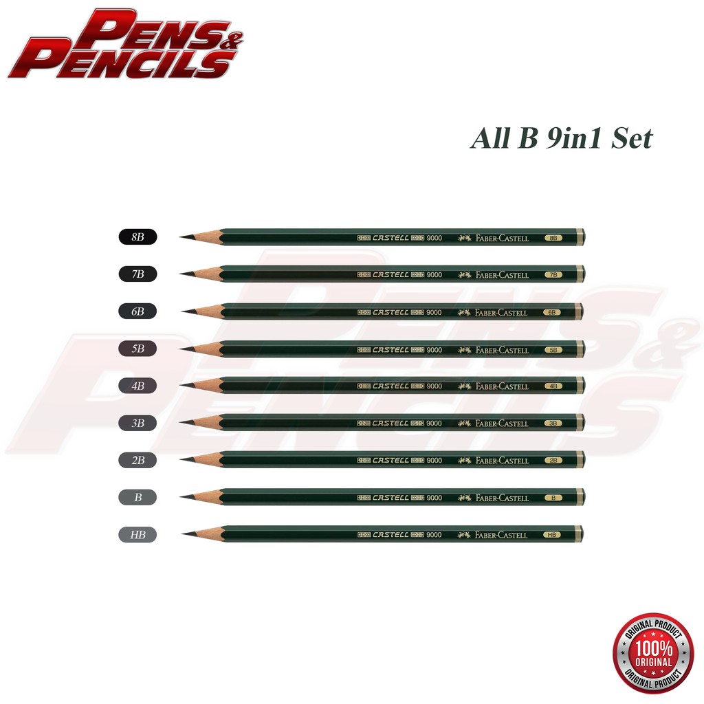 FaberCastell Castell 9000 Graphite Pencil Set Art Set 117166 (12pcs
