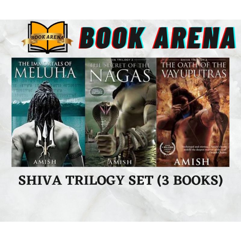 SHIVA Trilogy by Amish Tripathi (Meluha, Nagas,Vayuputras) Shopee