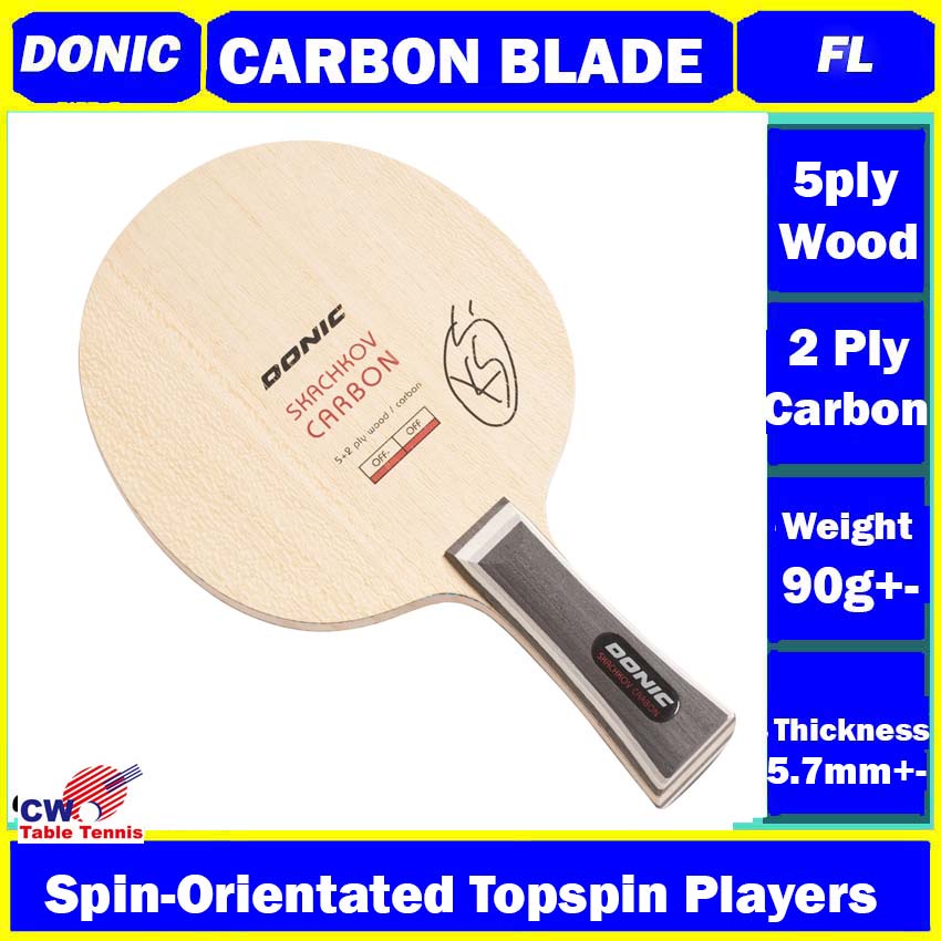 DONIC Skachkov Carbon 7 ply (5 + 2 aramid-carbon layers) Table Tennis ...