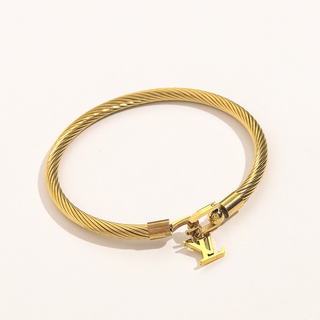 Louis Vuitton LV & Me Letter 'L' Bracelet - Gold-Tone Metal Link