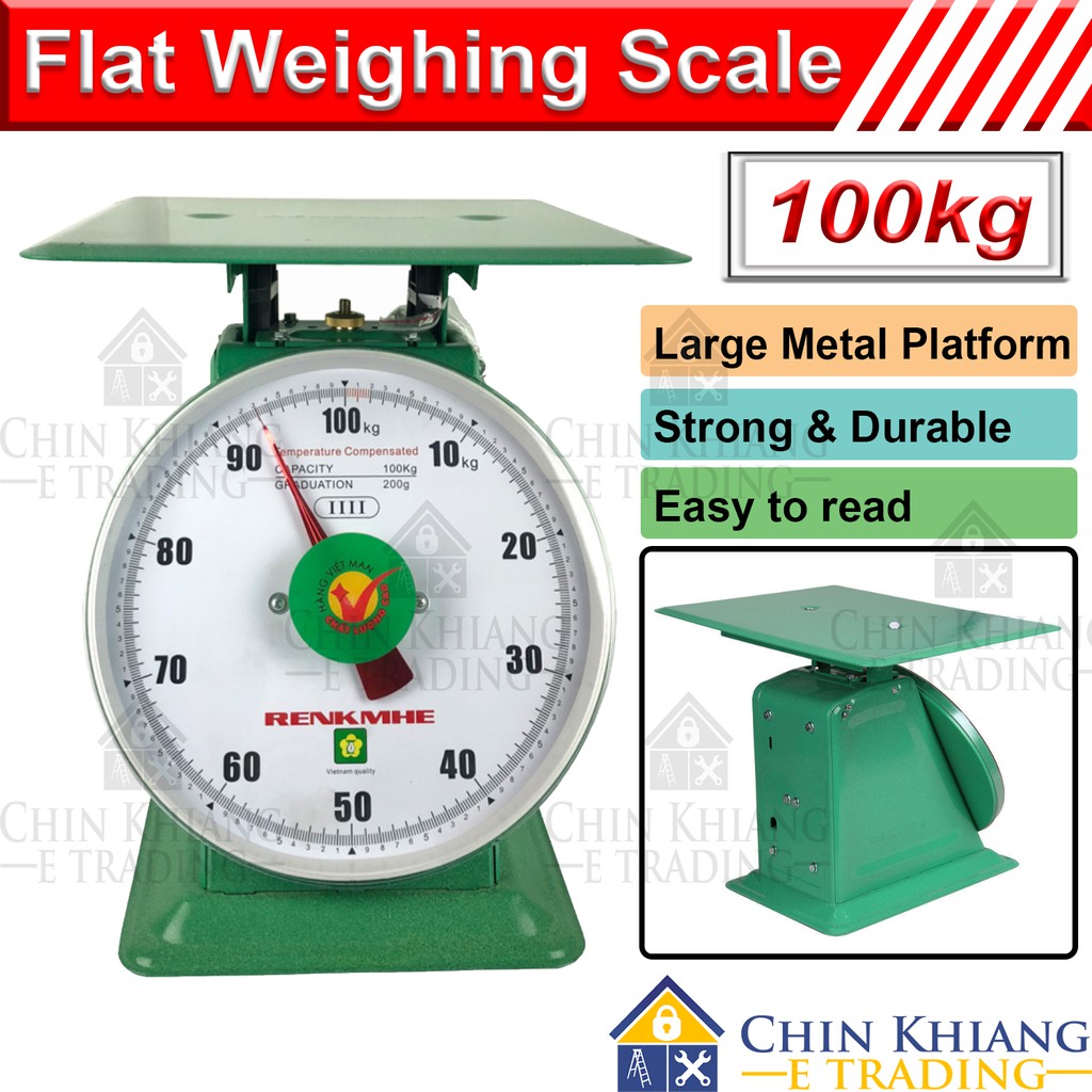 Flat Scale Commercial Mechanical Weighing Scale Analog Scale 100kg